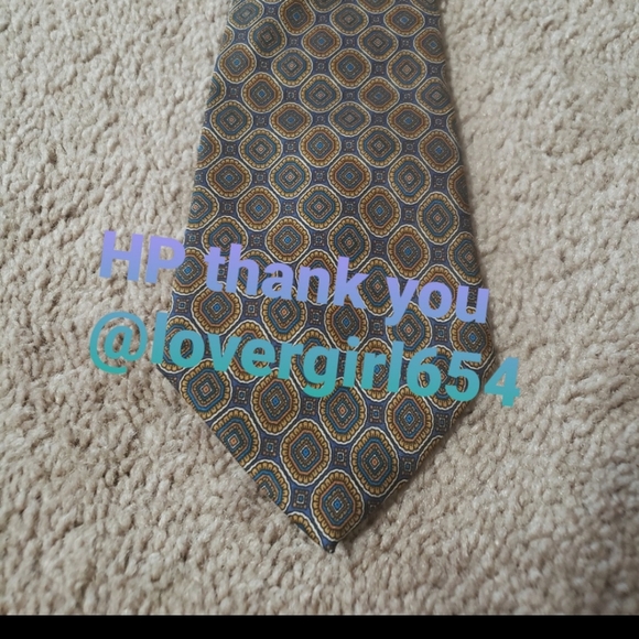 HP 🎊 100% silk tie made in Italy 55 inches long retro pattern - Picture 2 of 9